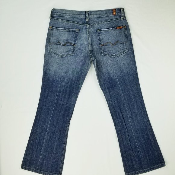 7 For All Mankind Denim - 7 For All Mankind Size 31X27 Women's Bootcut Cotton Blue Jeans Made In The USA
